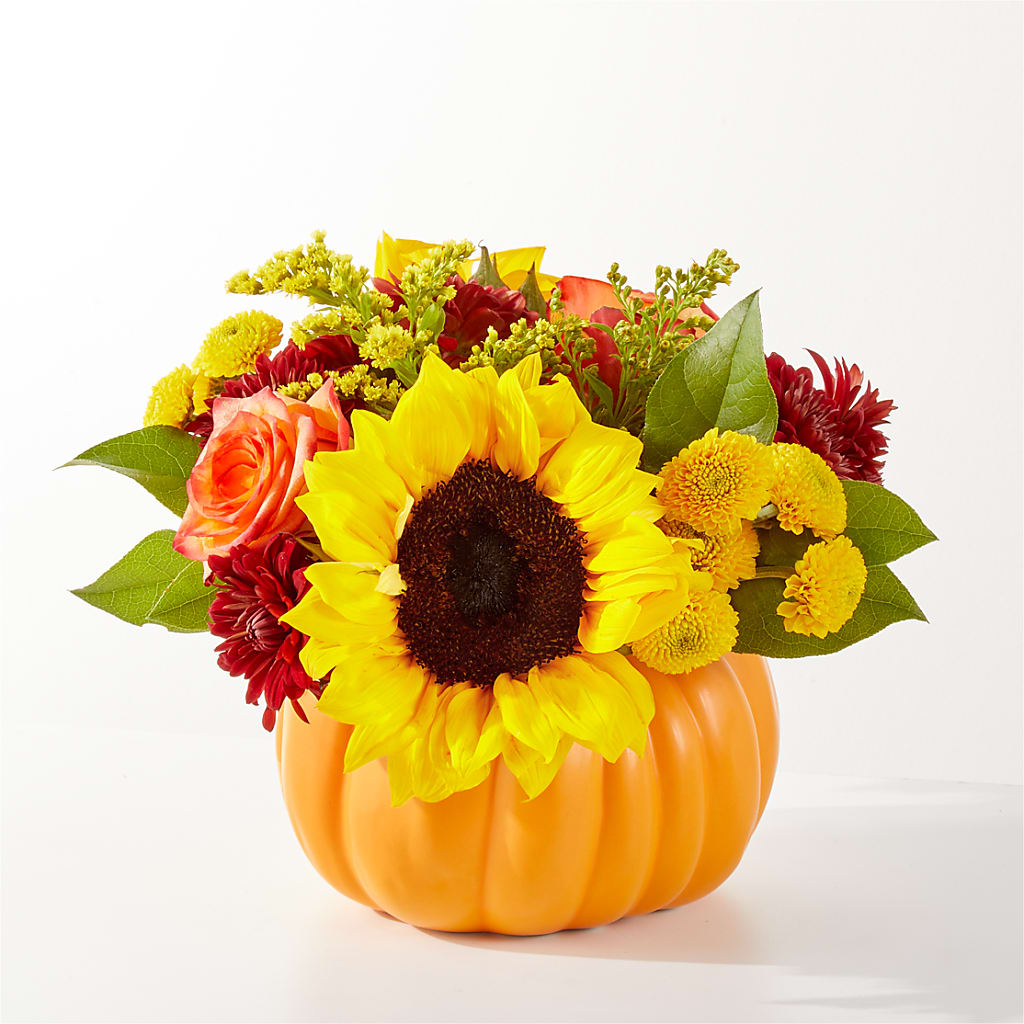 Golden Gourd Pumpkin Bouquet – Buds N Bows, North Little Rock AR