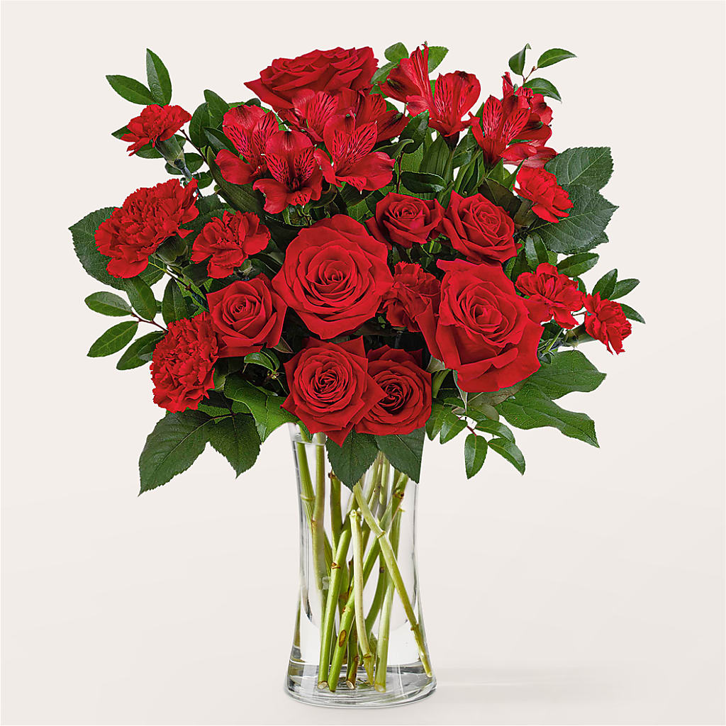 Brilliant Ruby Bouquet – Buds N Bows, North Little Rock AR