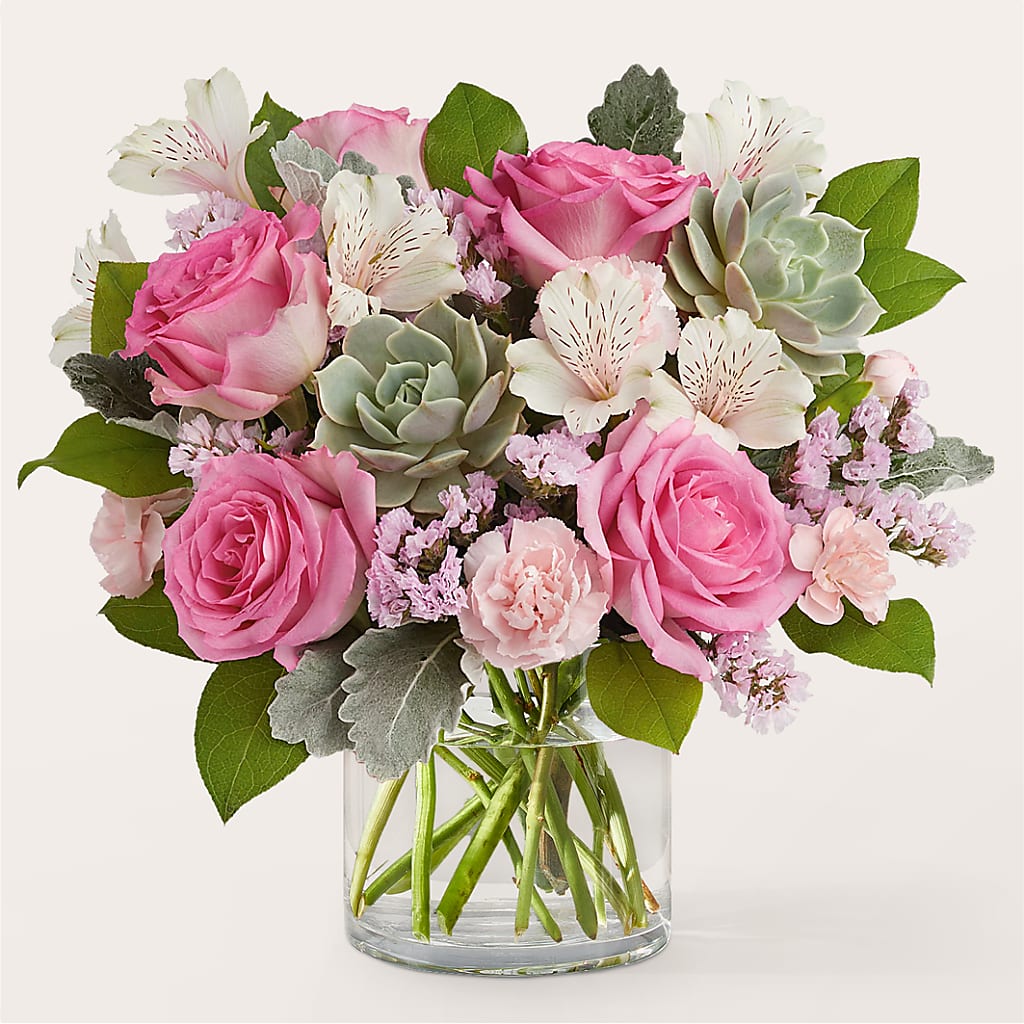 Dusty Rose Bouquet – Buds N Bows, North Little Rock AR