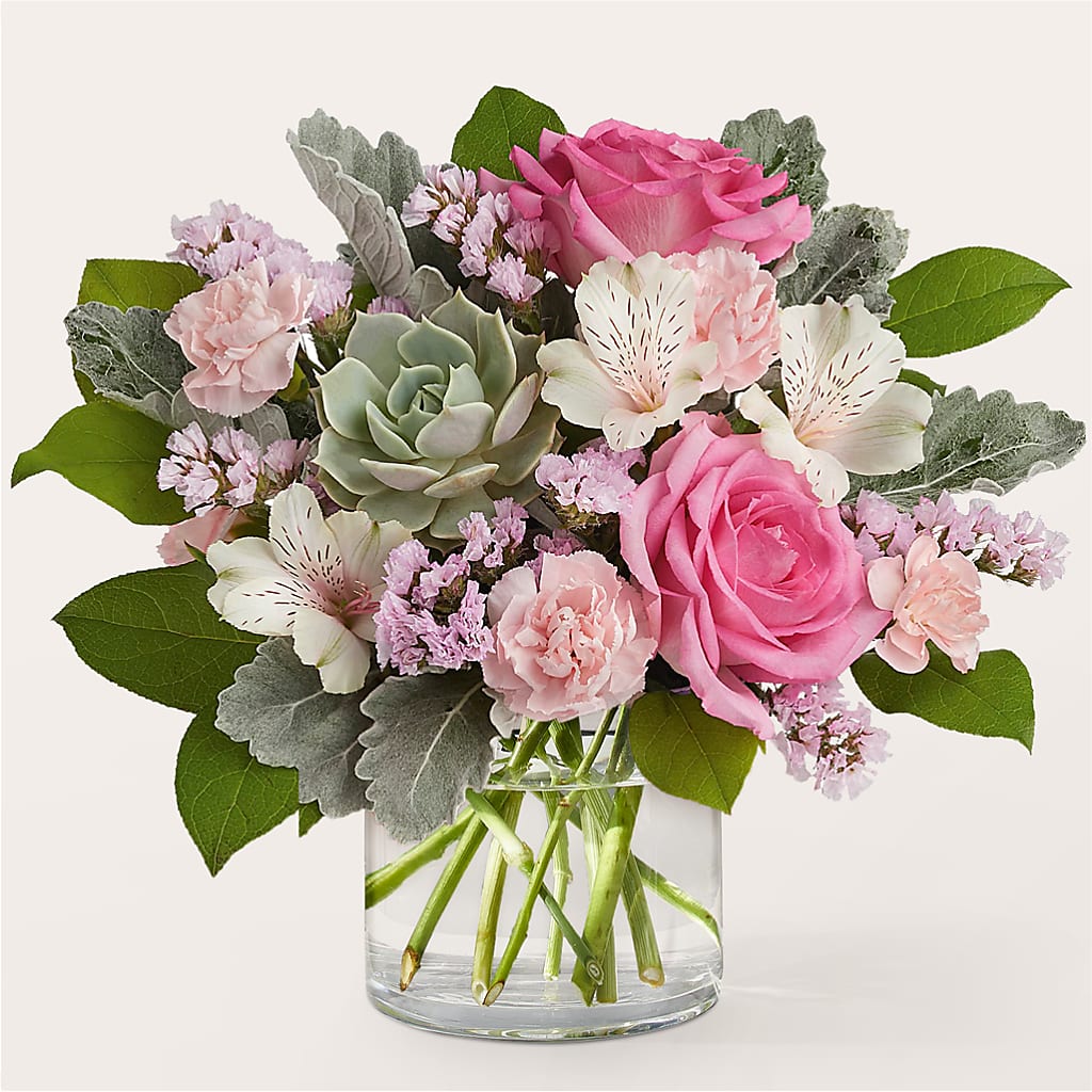 Dusty Rose Bouquet – Buds N Bows, North Little Rock AR