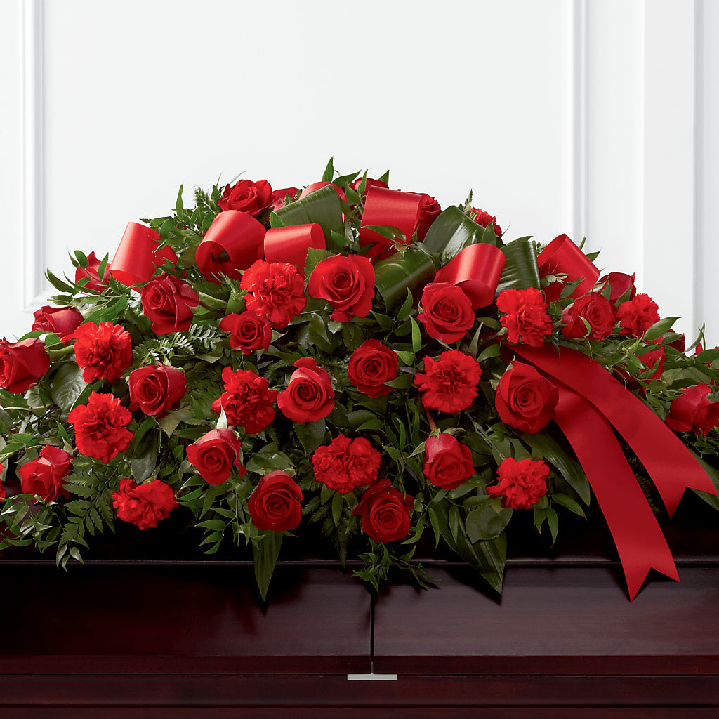 Tribute of Life Casket Spray – Buds N Bows, North Little Rock AR