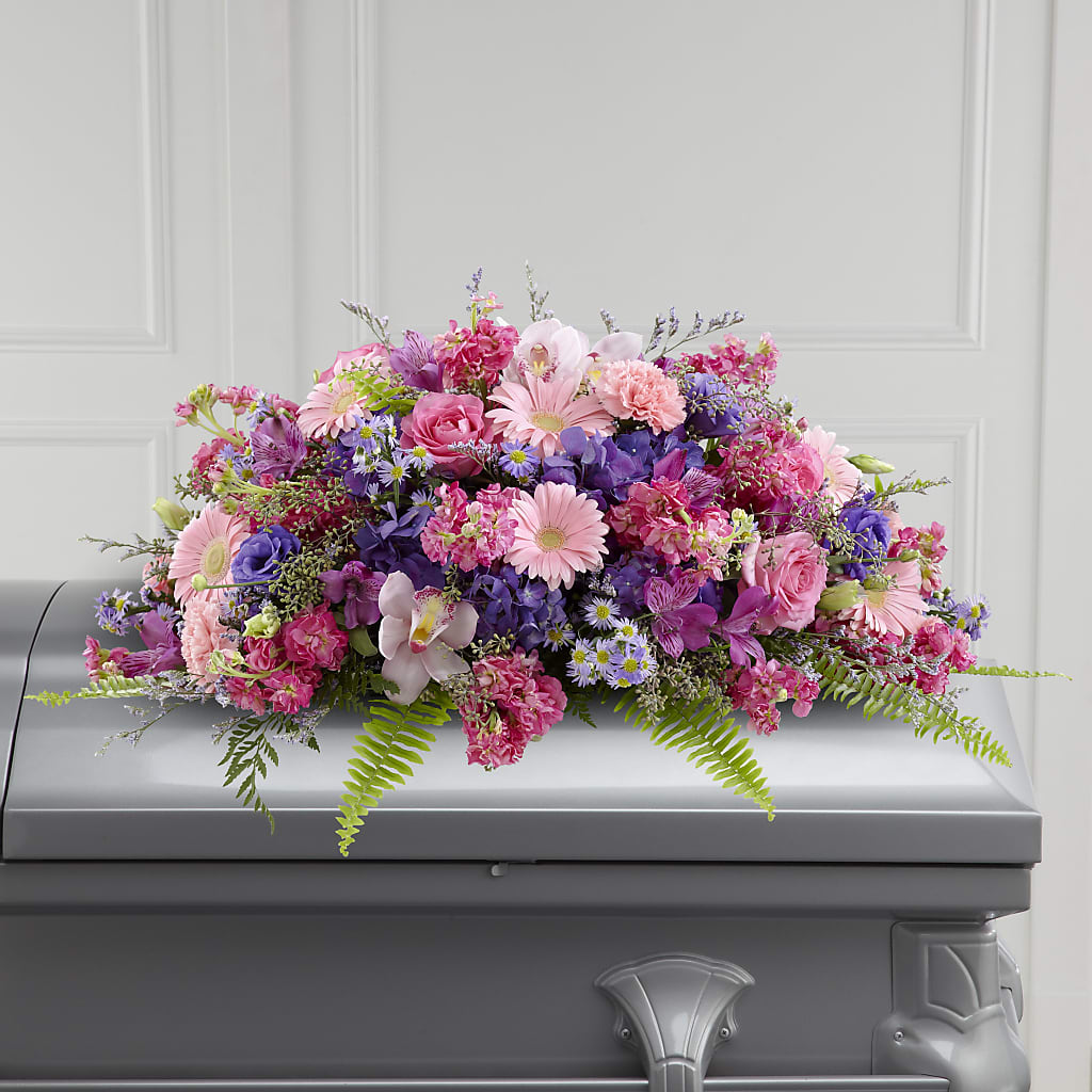 Glorious Garden Casket Spray – Buds N Bows, North Little Rock AR