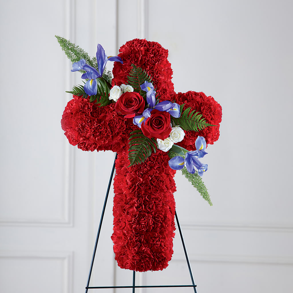 Faithful Hero Floral Cross – Buds N Bows, North Little Rock AR