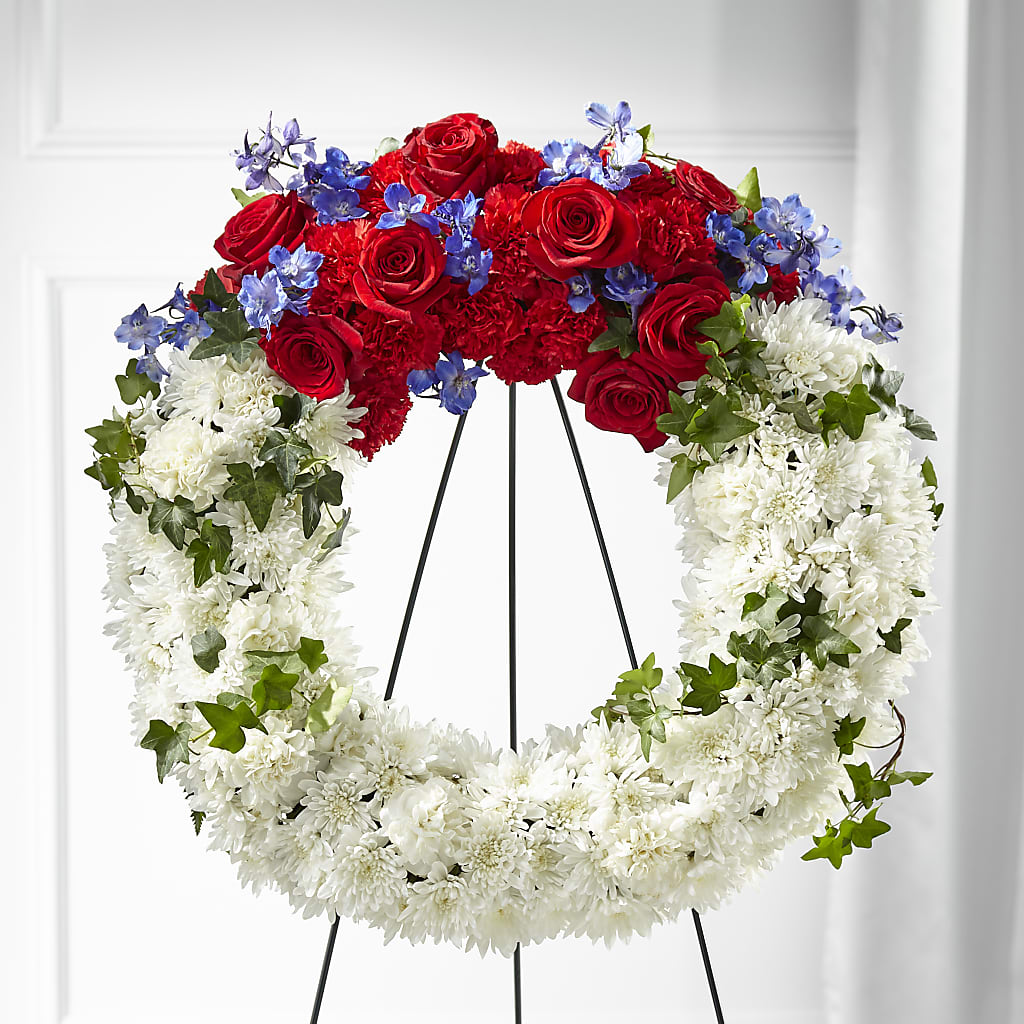 Patriotic Passion Wreath – Buds N Bows, North Little Rock AR