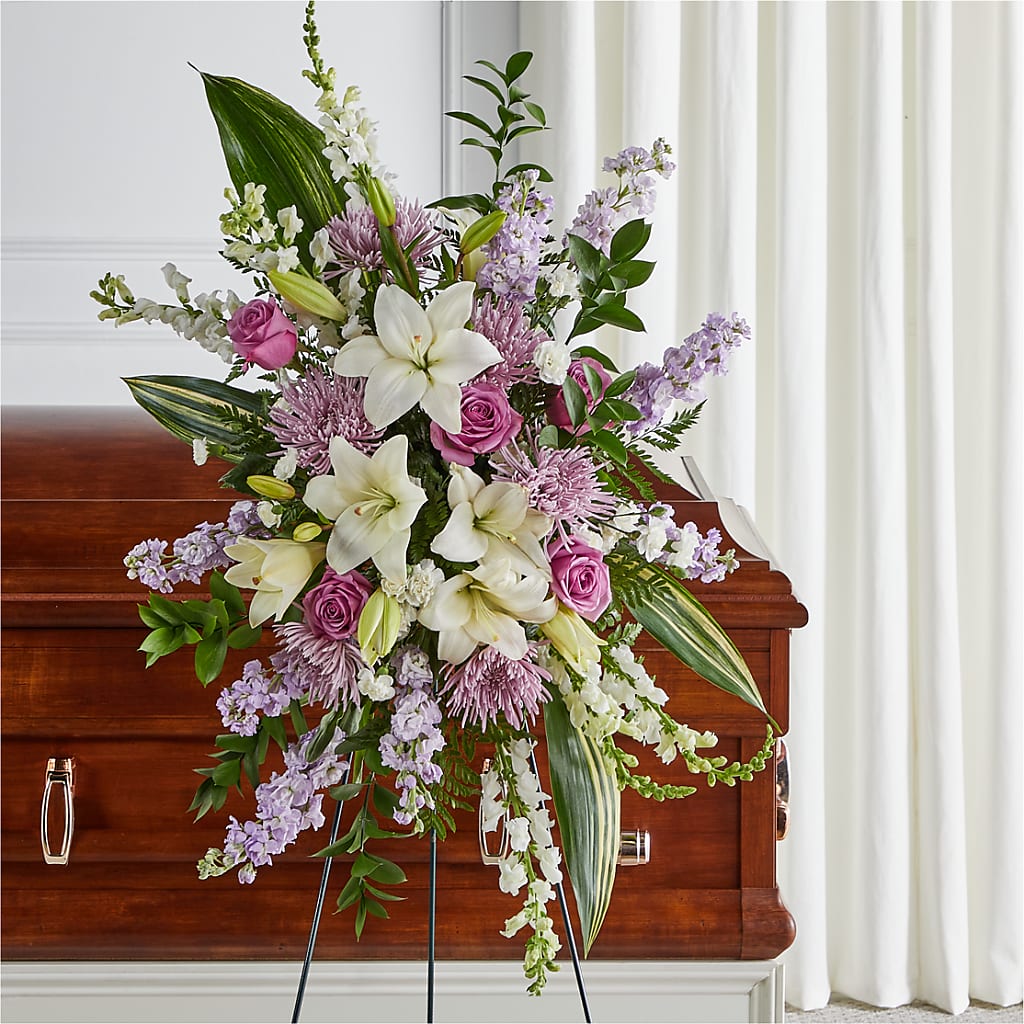 Grateful Hearts Standing Spray – Buds N Bows, North Little Rock AR