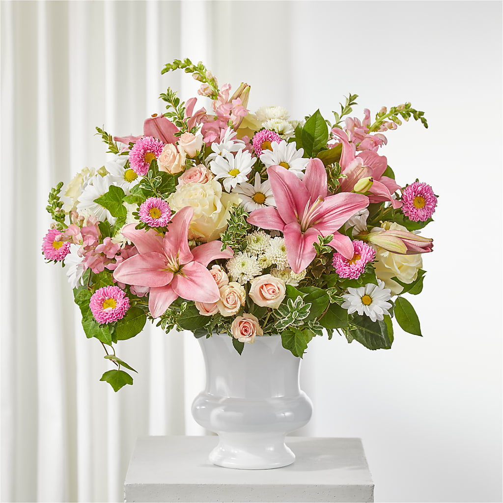 Empathetic Blooms Urn Arrangement – Buds N Bows, North Little Rock AR