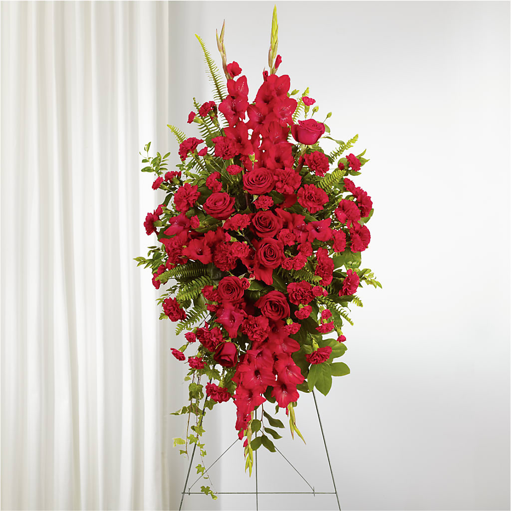From the Heart Standing Spray – Buds N Bows, North Little Rock AR
