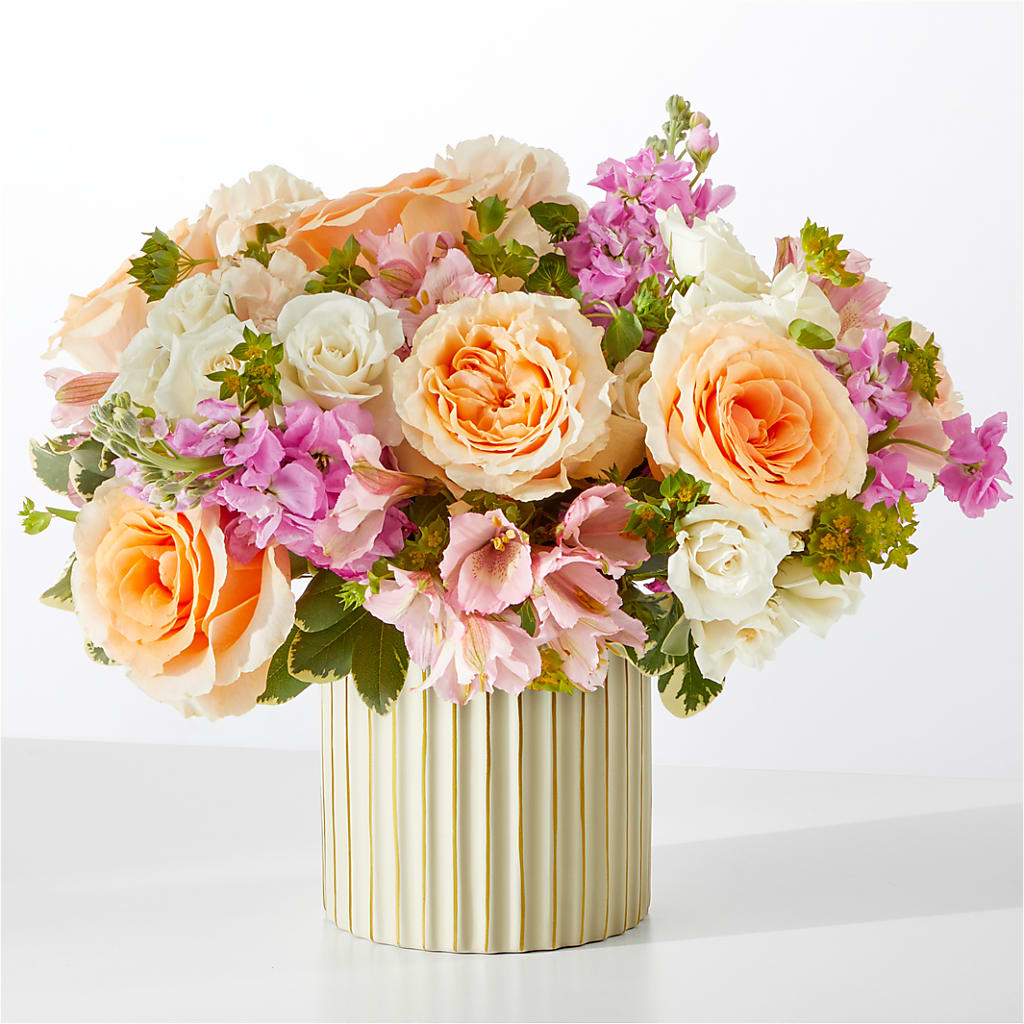 Paradise Bouquet with Ivory Vase – Buds N Bows, North Little Rock AR