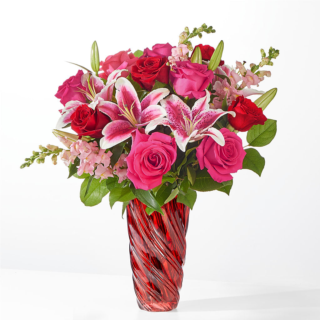 Always You Bouquet with Luxe Swirl Vase – Buds N Bows, North Little Rock AR
