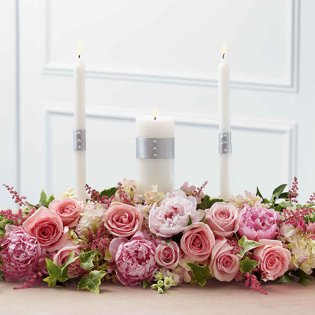 Worldwide Romance Unity Candle Arrangement – Buds N Bows, North Little Rock AR