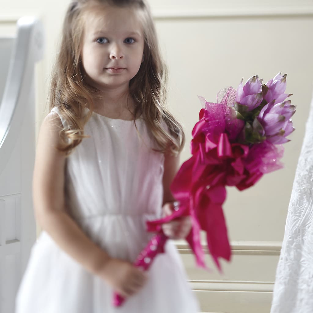 Sparkle Pink Flower Girl Bouquet – Buds N Bows, North Little Rock AR