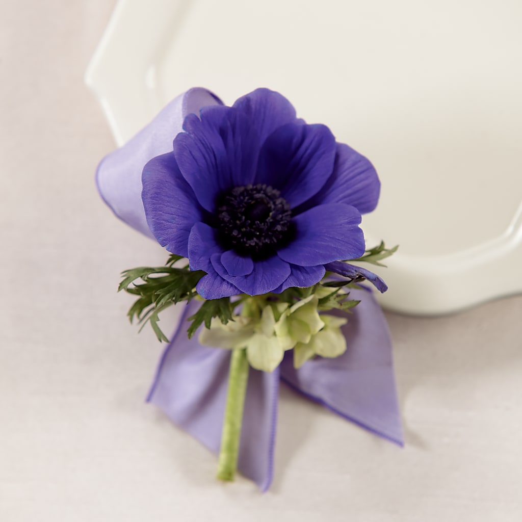 Purple Passion Boutonniere – Buds N Bows, North Little Rock AR