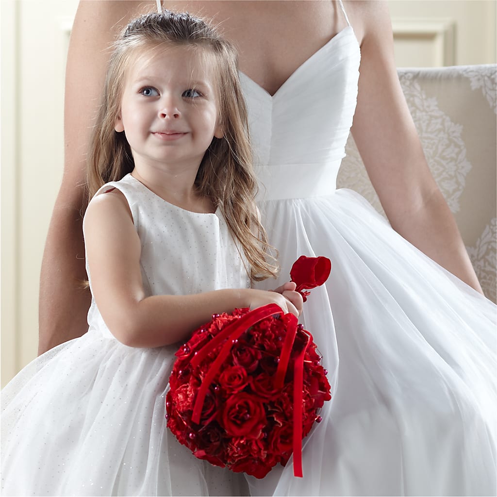 Pure at Heart Flower Girl Arrangement – Buds N Bows, North Little Rock AR