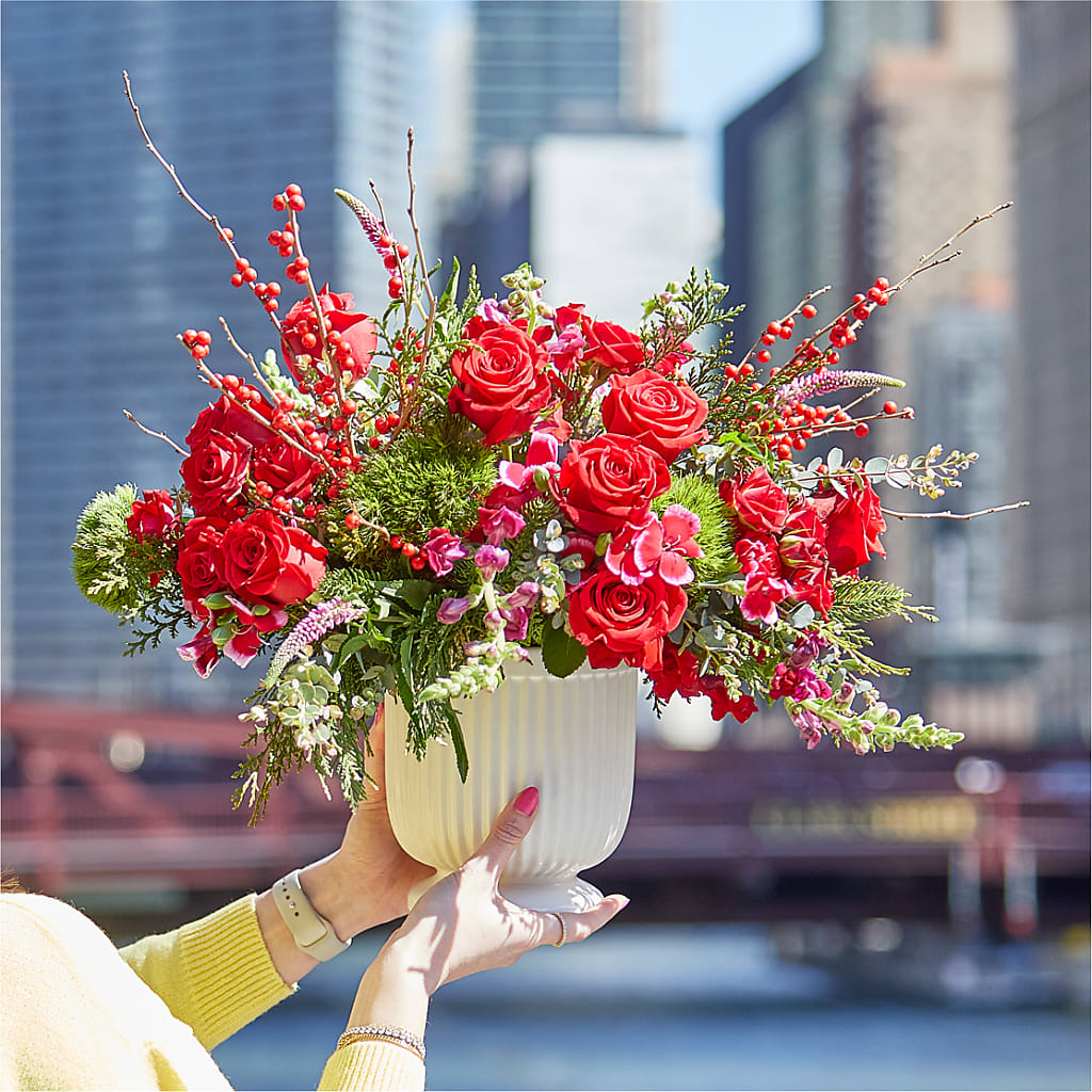 Big Red Bow Bouquet –  Buds N Bows, North Little Rock AR
