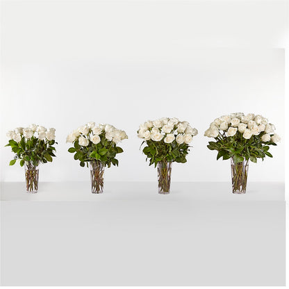 Long Stem White Rose Bouquet –  Buds N Bows, North Little Rock AR