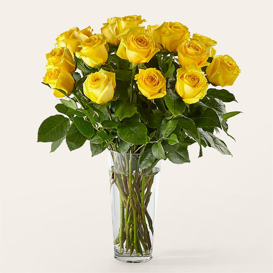 Long Stem Yellow Rose Bouquet –  Buds N Bows, North Little Rock AR