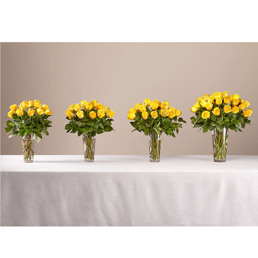 Long Stem Yellow Rose Bouquet –  Buds N Bows, North Little Rock AR