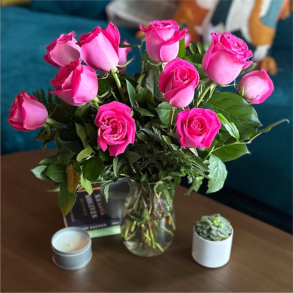 Long Stem Pink Rose Bouquet –  Buds N Bows, North Little Rock AR