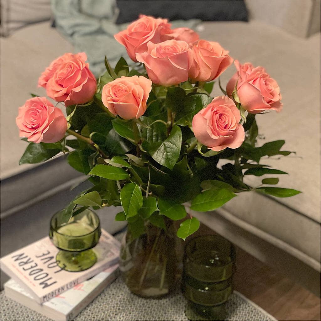 Long Stem Pink Rose Bouquet –  Buds N Bows, North Little Rock AR
