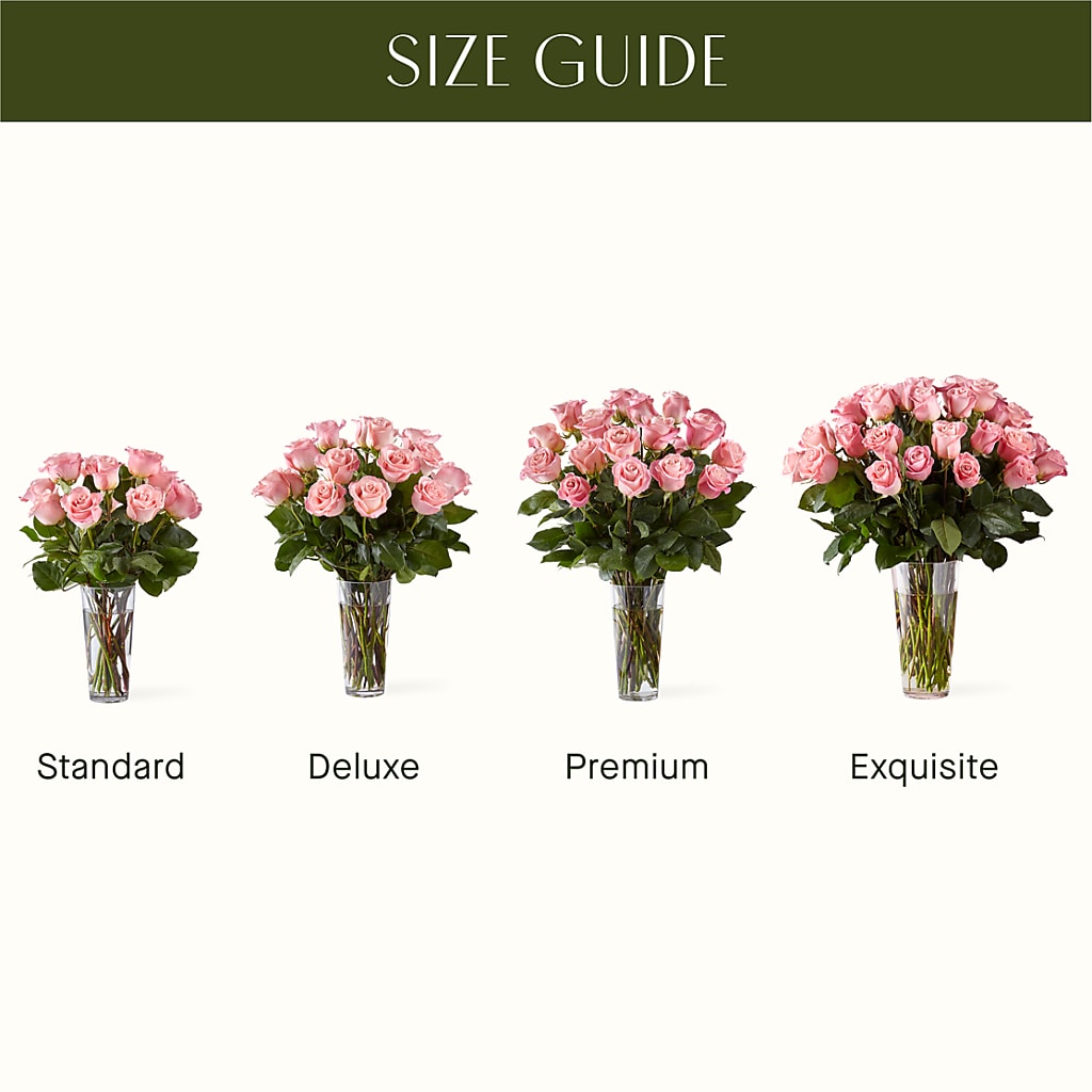 Long Stem Pink Rose Bouquet –  Buds N Bows, North Little Rock AR