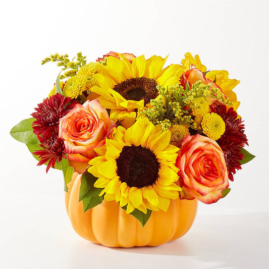 Golden Gourd Pumpkin Bouquet –  Buds N Bows, North Little Rock AR