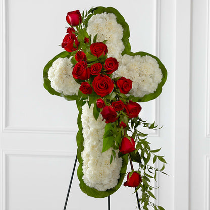 Floral Cross Easel –  Buds N Bows, North Little Rock AR