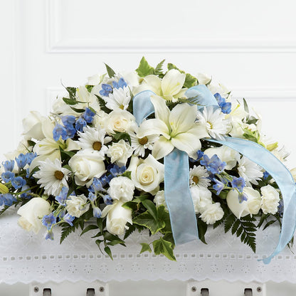Tender Treasure Casket Spray –  Buds N Bows, North Little Rock AR