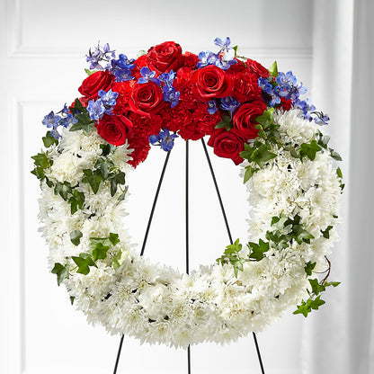 Patriotic Passion Wreath –  Buds N Bows, North Little Rock AR