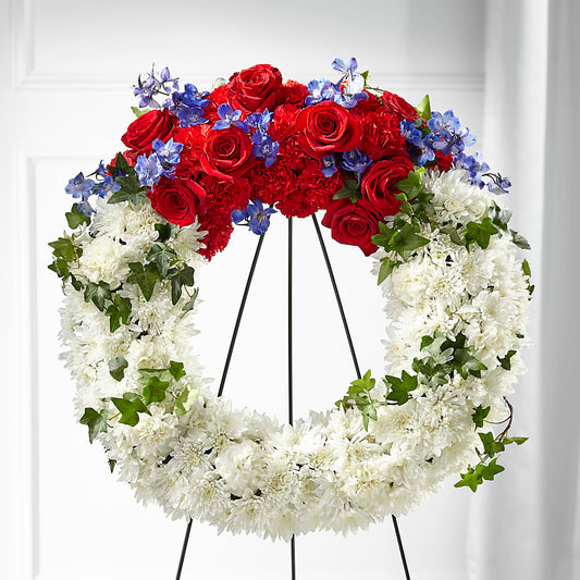 Patriotic Passion Wreath –  Buds N Bows, North Little Rock AR