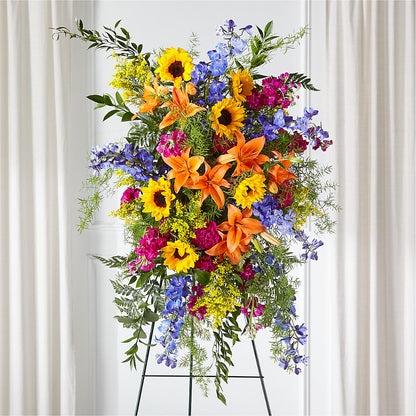 Sunlit Memories Standing Spray (Standard) –  Buds N Bows, North Little Rock AR