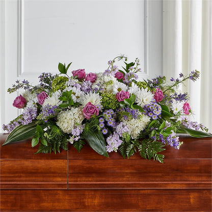 Meadows of Serenity Casket Spray –  Buds N Bows, North Little Rock AR