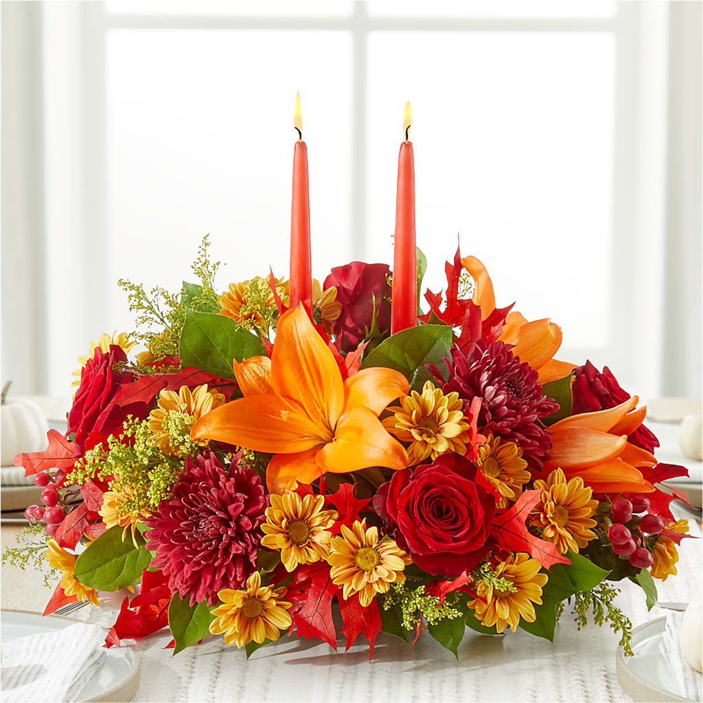 Autumn's Embrace Centerpiece –  Buds N Bows, North Little Rock AR