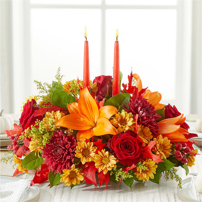 Autumn's Embrace Centerpiece –  Buds N Bows, North Little Rock AR