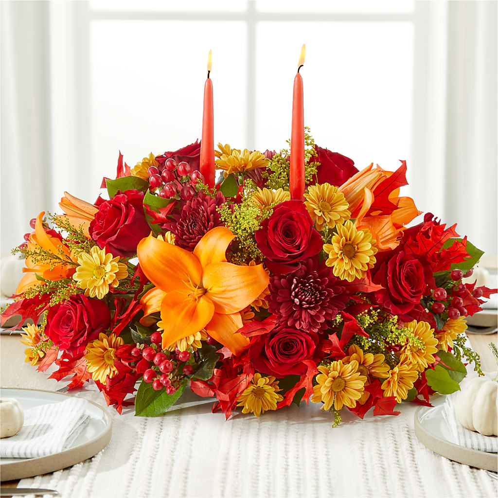 Autumn's Embrace Centerpiece –  Buds N Bows, North Little Rock AR