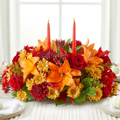 Autumn's Embrace Centerpiece –  Buds N Bows, North Little Rock AR