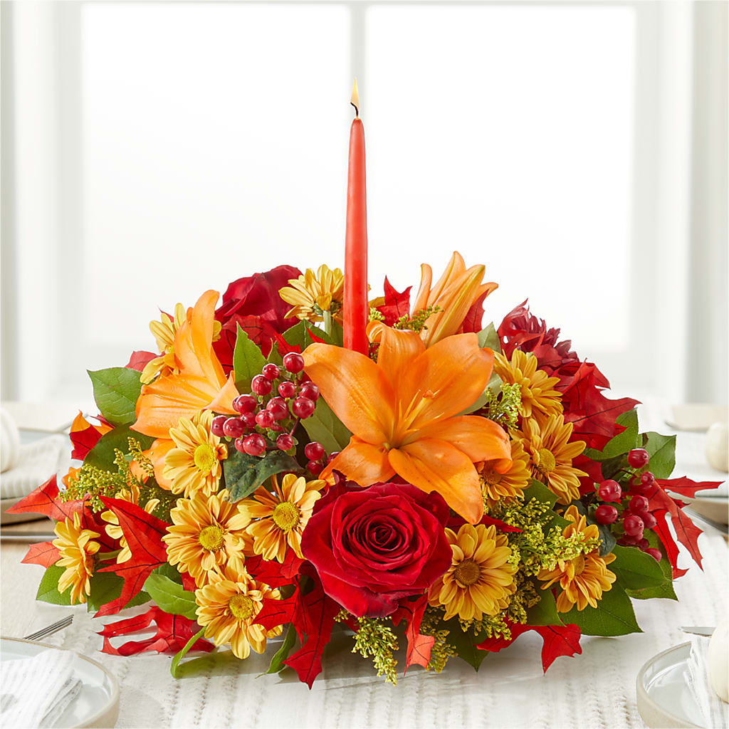 Autumn's Embrace Centerpiece –  Buds N Bows, North Little Rock AR