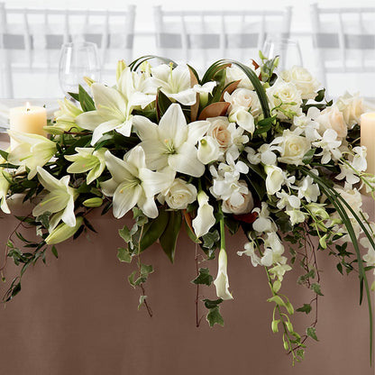 White Linen Arrangement –  Buds N Bows, North Little Rock AR
