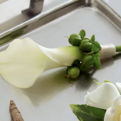 White Calla Boutonniere –  Buds N Bows, North Little Rock AR